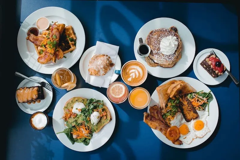 Overhead view of EATology breakfast plates