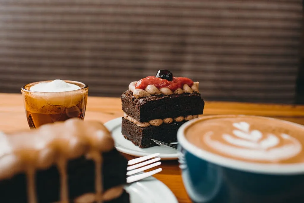 choc-coffee layer cake